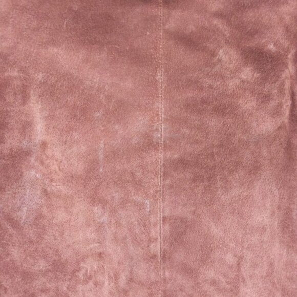 Isaac Mizrahi Women's 22W Suede Leather Moto Jacket Brown Rust Quilted Zip Up - Picture 15 of 15